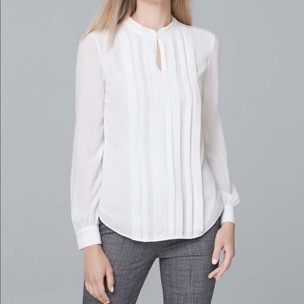 White House Black Market Ruffled Blouse